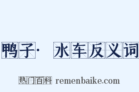 鸭子·水车反义词是什么意思的图片